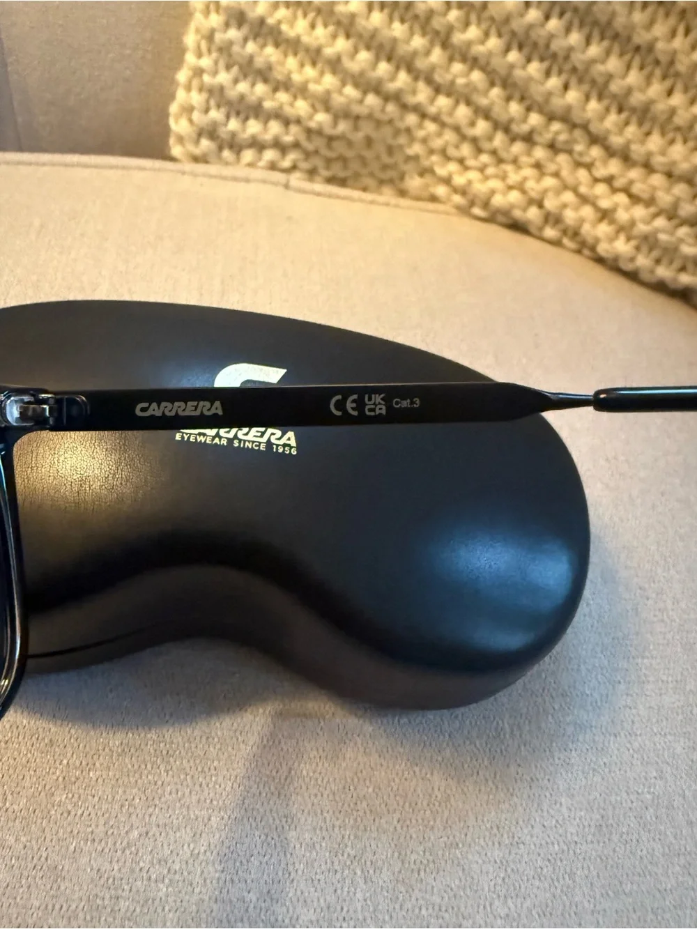 Carrera Black Shield Sunglasses with Gray Gradient Lenses
